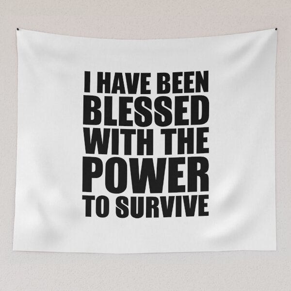 Item preview, The Power to Survive – bold hopeful punk lettering (Black) designed and sold by didijuca.