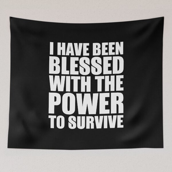 Item preview, The Power to Survive – bold hopeful punk lettering (White) designed and sold by didijuca.