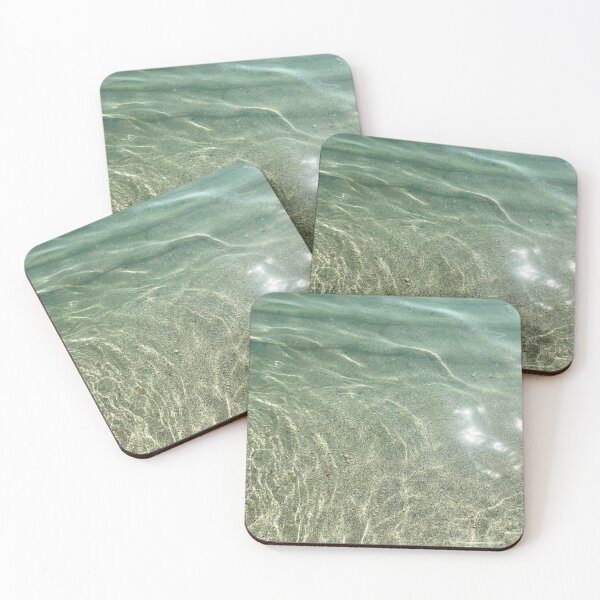 Item preview, Ocean Reflections Photography – Green, Gray & Pale Yellow Water Reflection Wall Art designed and sold by Gulnaz Turdalieva.