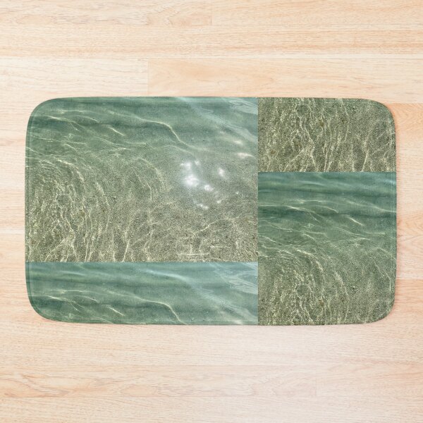 Item preview, Ocean Reflections Photography – Green, Gray & Pale Yellow Water Reflection Wall Art designed and sold by Gulnaz Turdalieva.