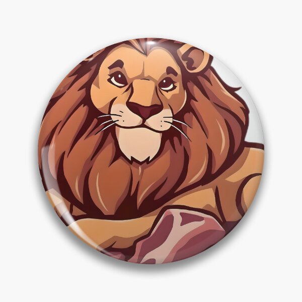 Item preview, The lion is lying on a pile of meat. designed and sold by SanchillShop.