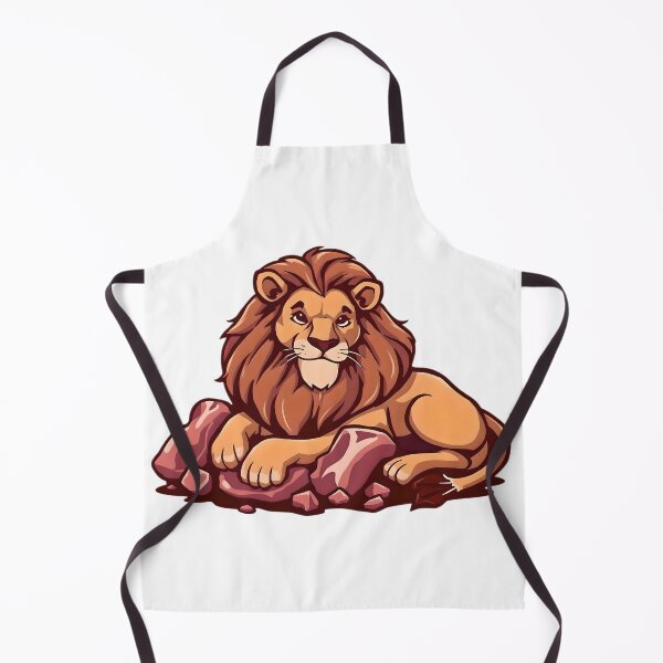 Item preview, The lion is lying on a pile of meat. designed and sold by SanchillShop.
