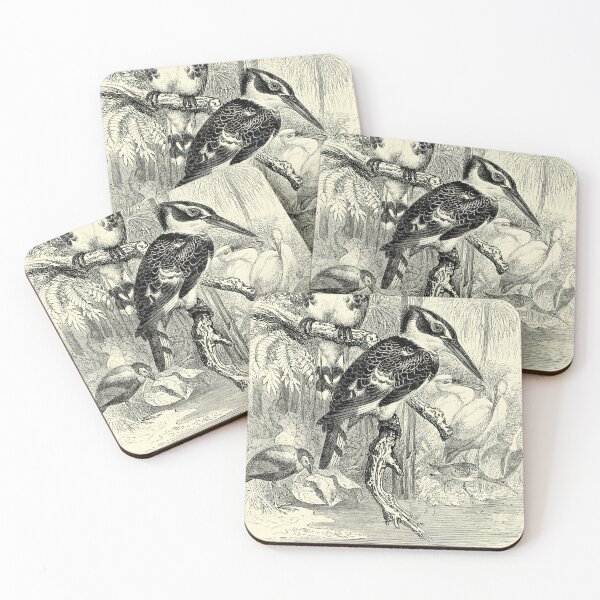 Item preview, Grey Kingfishers Vintage Illustration designed and sold by Bruiserstang.