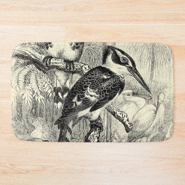 Item preview, Grey Kingfishers Vintage Illustration designed and sold by Bruiserstang.