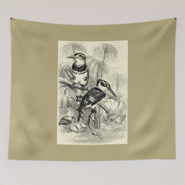 Item preview, Grey Kingfishers Vintage Illustration designed and sold by Bruiserstang.