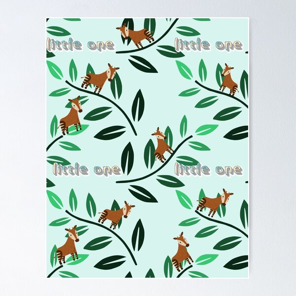 Item preview, Sweet Okapi & Leaves Pattern designed and sold by skim3080.