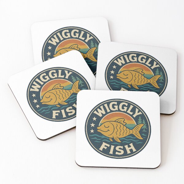 Item preview, Wiggly Fish – Retro Badge Edition designed and sold by ALITOPRINCE.
