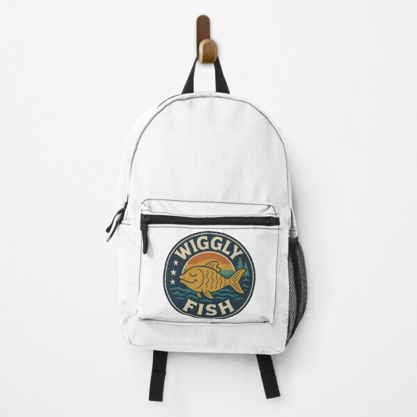 Item preview, Wiggly Fish – Retro Badge Edition designed and sold by ALITOPRINCE.