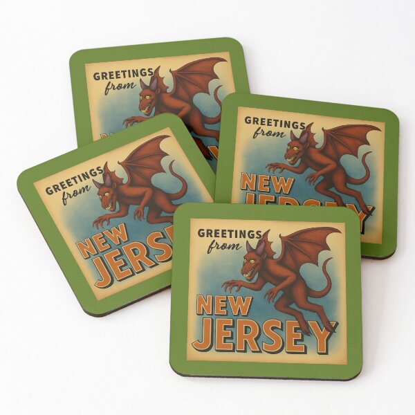 Item preview, New Jersey Devil Retro Travel Vintage Postcard designed and sold by SeeSquaredDesign.
