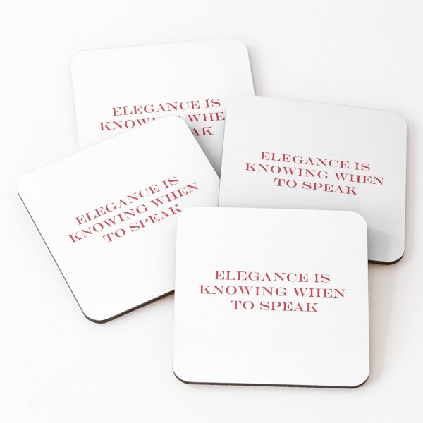 Item preview, Elegance Is Knowing When to Speak | Poised Minimal Quote Art designed and sold by Gracie_Designs.