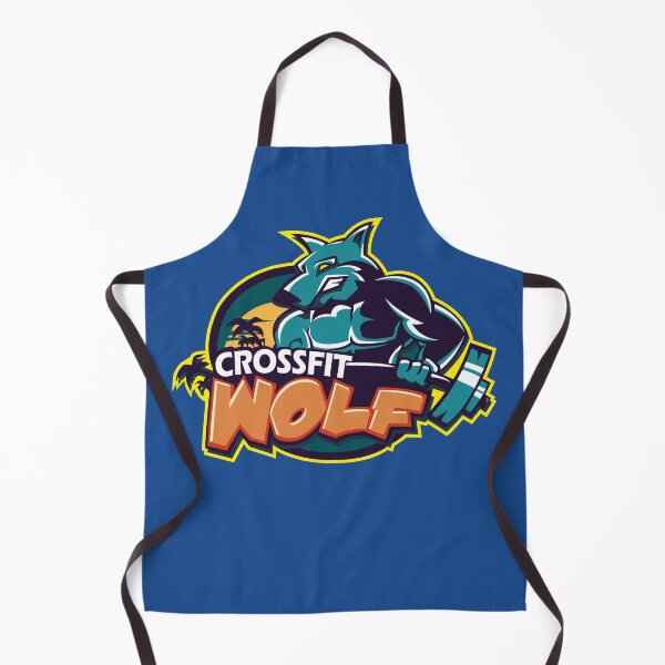 Item preview, A muscular wolf works out at the gym designed and sold by MerlinWear.