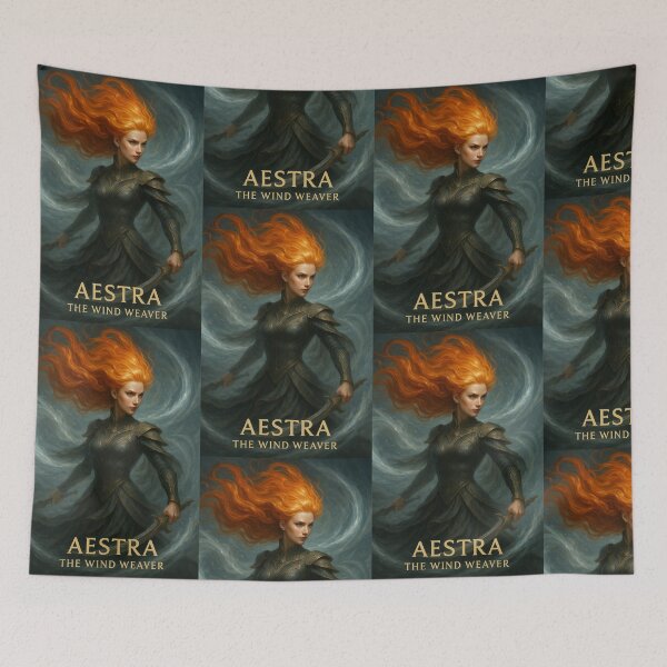 Item preview, Aestra – The Wind Weaver | Elemental Warrior Fantasy Art designed and sold by KMChronicles.