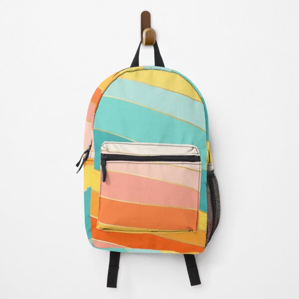 Item preview, Minimalist Retro Summer Beach Waves - Modern Colourful Abstract Art designed and sold by DaisyHouse.