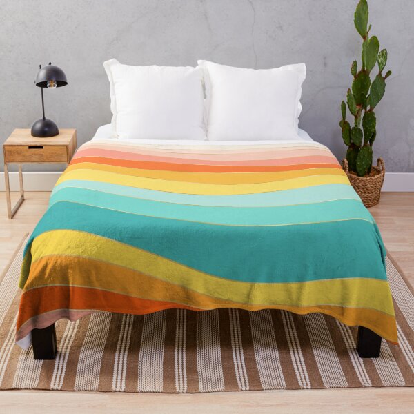 Item preview, Minimalist Retro Summer Beach Waves - Modern Colourful Abstract Art designed and sold by DaisyHouse.