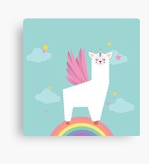 Funny llama Canvas Print