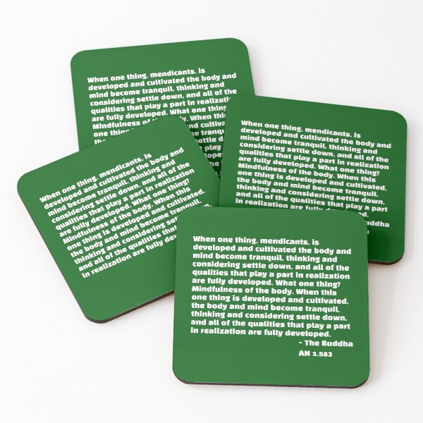 Item preview, Buddha quote:  body mindfulness benefits AN 1.583 designed and sold by Share A Brain Wave.