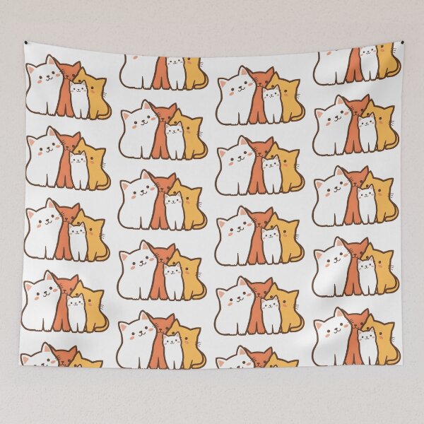 Item preview, cat family designed and sold by SanchillShop.
