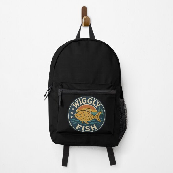 Item preview, Wiggly Fish – Retro Badge Edition designed and sold by ALITOPRINCE.