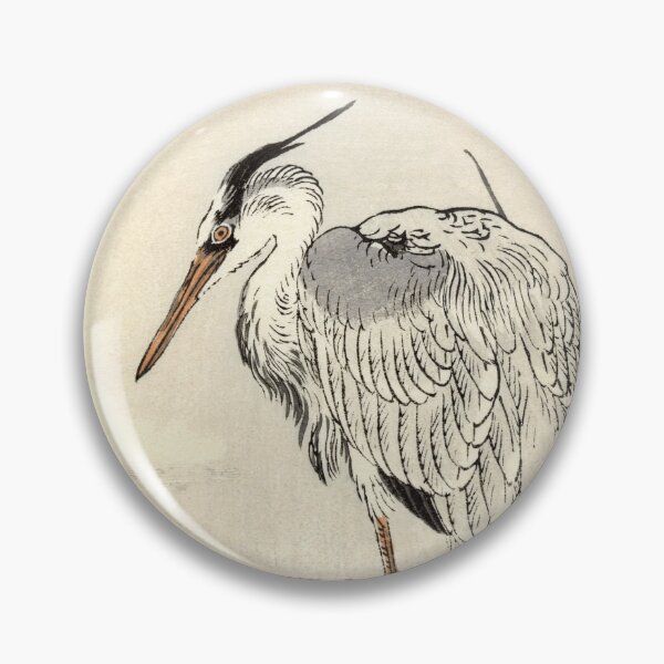 Item preview, Heron Bird - Woodblock Japanese Print 1881  designed and sold by Bruiserstang.