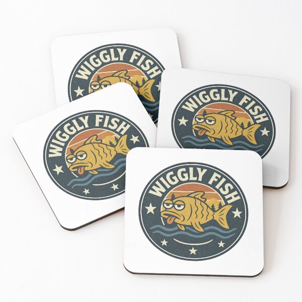 Item preview, Wiggly Fish – Grumpy Retro Patch designed and sold by ALITOPRINCE.