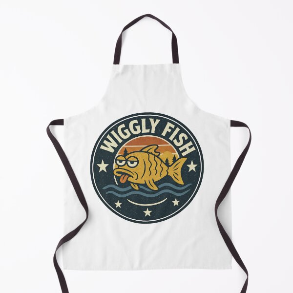 Artikelvorschau, Wiggly Fish – Grumpy Retro Patch entworfen und verkauft von ALITOPRINCE.