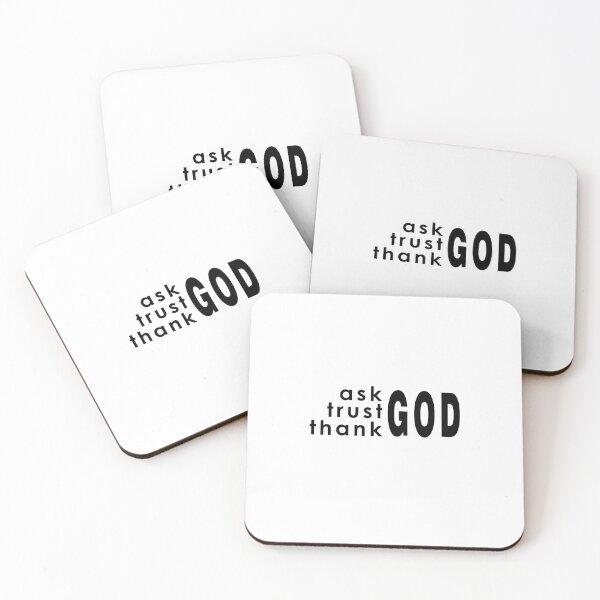 Item preview, Ask Trust Thank God | Minimal Christian Faith Quote Design designed and sold by Gracie_Designs.