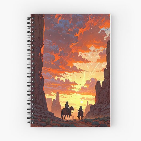 Item preview, Western Sunset Riders Sticker – Cowboys in Painted Desert designed and sold by Artistic canvas store.