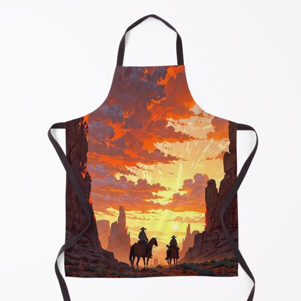 Item preview, Western Sunset Riders Sticker – Cowboys in Painted Desert designed and sold by Artistic canvas store.