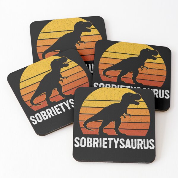 Item preview, Sobrietysaurus Funny Retro Dinosaur Sobriety Quote Design designed and sold by haitrieuic96.