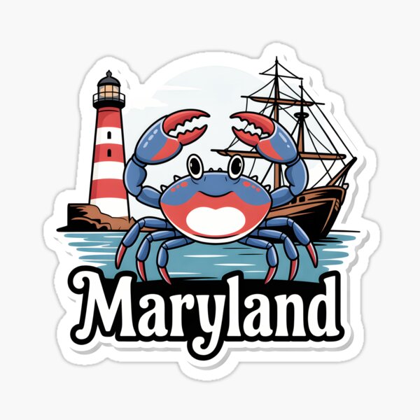 Item preview, Maryland Crab and Harbor Scene designed and sold by Bazaaglo.