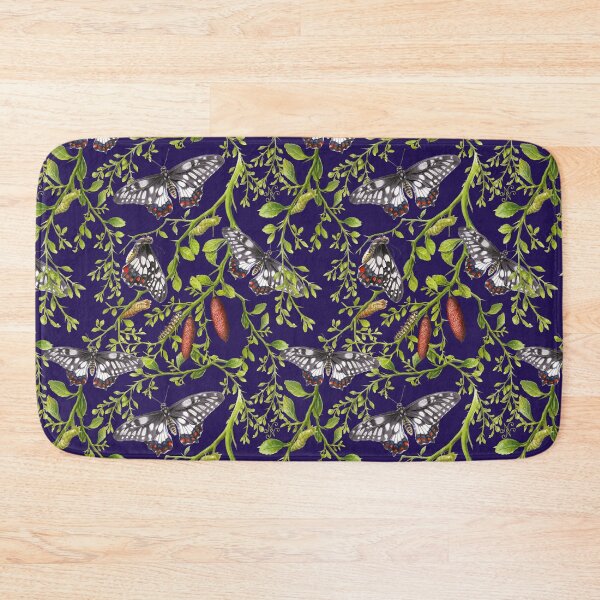 Item preview, Dainty Swallowtail and Native Lime pattern on Navy Blue designed and sold by Nadya Neklioudova.