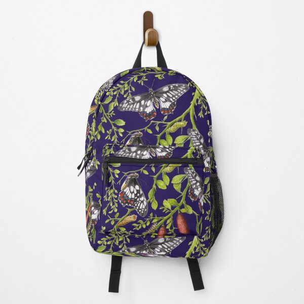 Item preview, Dainty Swallowtail and Native Lime pattern on Navy Blue designed and sold by Nadya Neklioudova.
