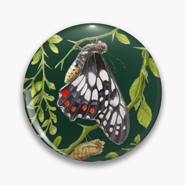 Item preview, Dainty Swallowtail and Native Lime pattern on Green designed and sold by Nadya Neklioudova.