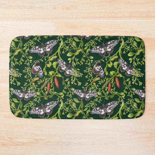 Item preview, Dainty Swallowtail and Native Lime pattern on Green designed and sold by Nadya Neklioudova.