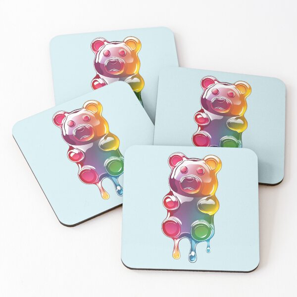 Item preview, Melting gummy bear multicolor  designed and sold by FatBirdie.
