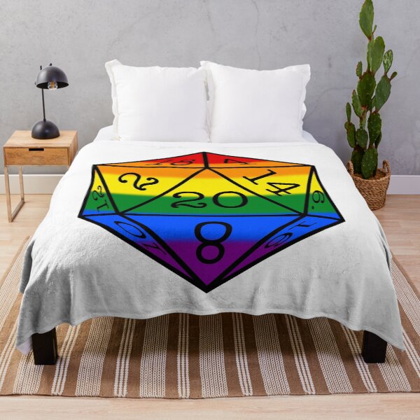 Item preview, Classic Pride Flag D20 designed and sold by LoviatarStudios.