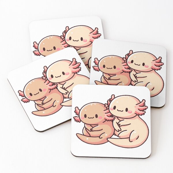 Item preview, Axolotl couple designed and sold by jazwakefieldart.