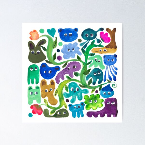Item preview, Critters Blue Green designed and sold by PoofyEmporium.
