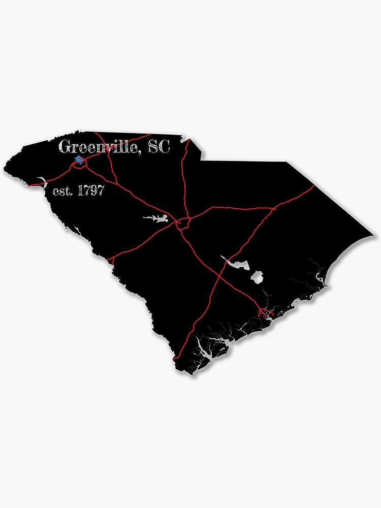 Thumbnail 3 of 3, Sticker, Greenville, SC designed and sold by PhilbonianDezin.