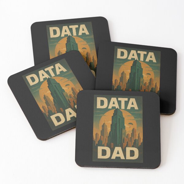 Item preview, Data Dad – Binary City Skyline Tech Art designed and sold by Reybuilds Co..