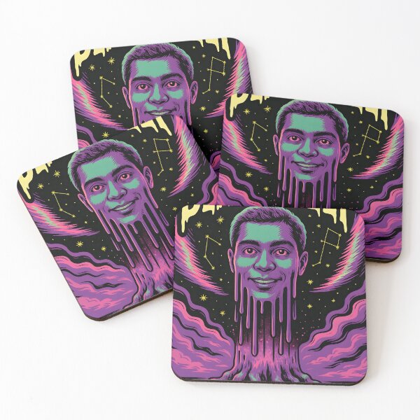 Item preview, "BlackSheep Cosmic Melt – Psychedelic Portrait in Neon Universe" designed and sold by The funayper .