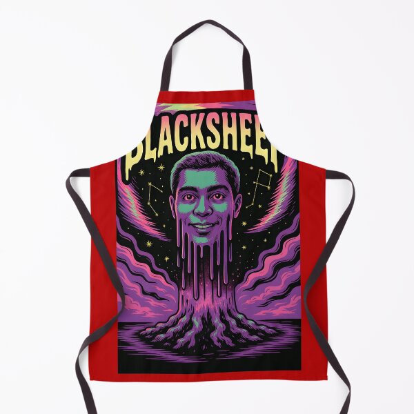 Item preview, "BlackSheep Cosmic Melt – Psychedelic Portrait in Neon Universe" designed and sold by The funayper .