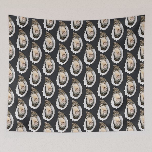 Item preview, Oyster Feast with Pearls in Charcoal designed and sold by Joan and Rose.
