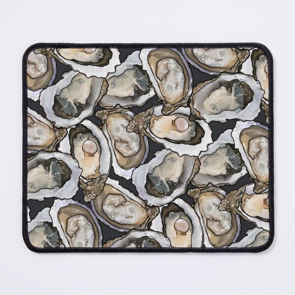 Item preview, Oyster Seafood Feast in Charcoal designed and sold by Joan and Rose.