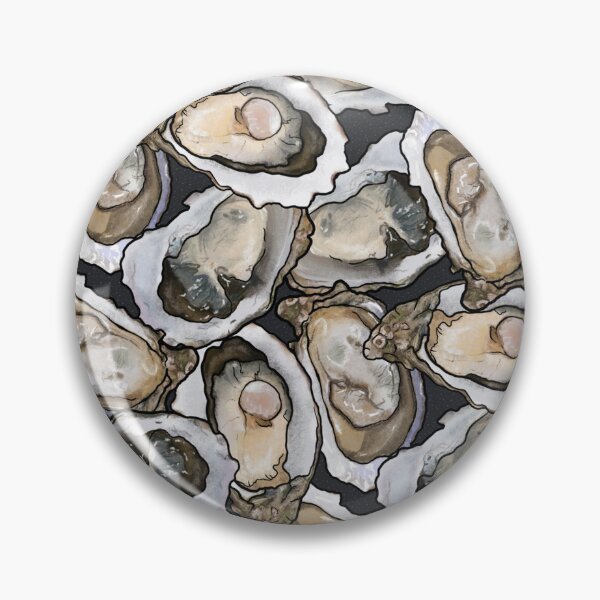 Item preview, Oyster Seafood Feast in Charcoal designed and sold by Joan and Rose.