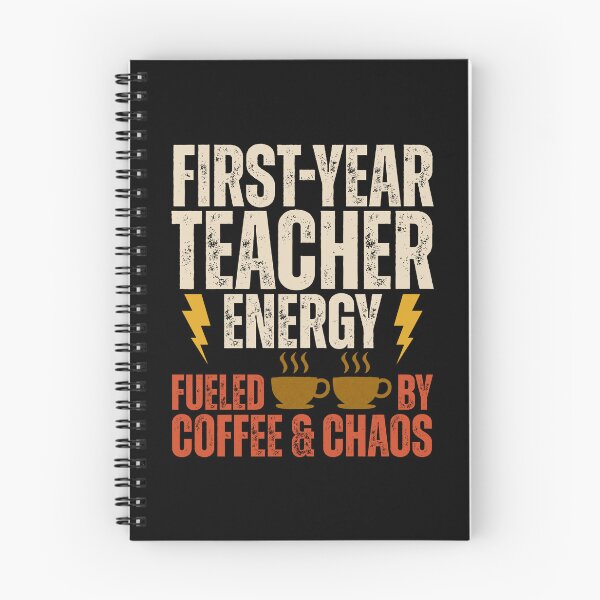 Item preview, First-Year Teacher Energy – Coffee Chaos Funny School Teacher Shirt designed and sold by boundlessly2art.