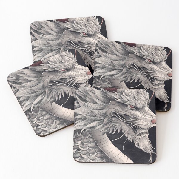 Item preview, Japanese Dragon Mythical Creature with Red Horns and Fierce Look designed and sold by mildaclairmo.