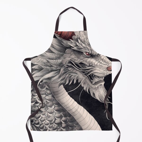 Item preview, Japanese Dragon Mythical Creature with Red Horns and Fierce Look designed and sold by mildaclairmo.