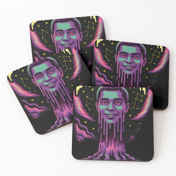 Item preview, "BlackSheep Cosmic Melt – Psychedelic Portrait in Neon Universe" transparent designed and sold by The funayper .
