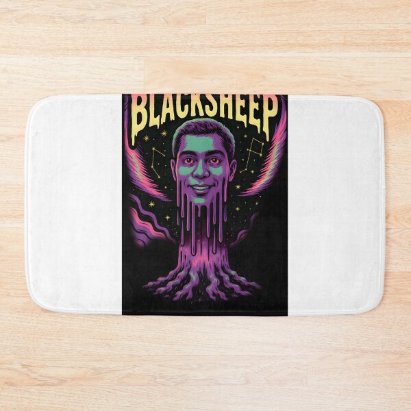Item preview, "BlackSheep Cosmic Melt – Psychedelic Portrait in Neon Universe" transparent designed and sold by The funayper .